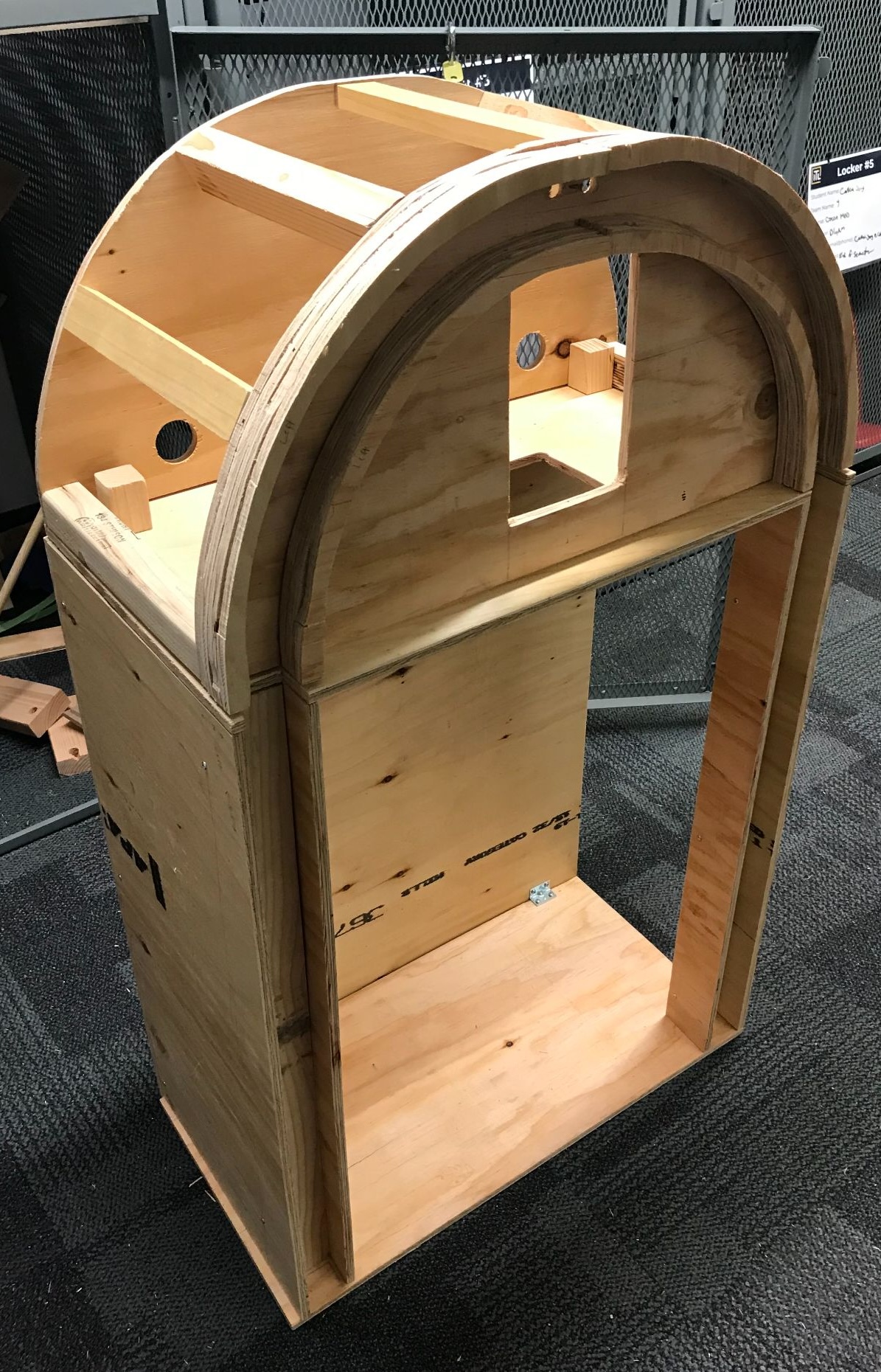 Completed wood frame